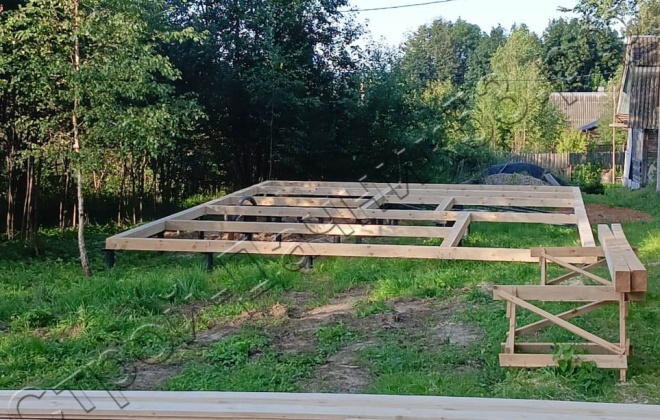 4 Брусовой дом ОД-48, 11x7м, 77 М², Калужская область, Жуковский район, деревня Кутепово (2)